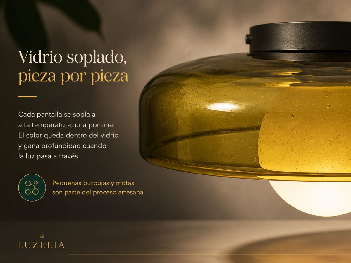 Soplado, no moldeado.
