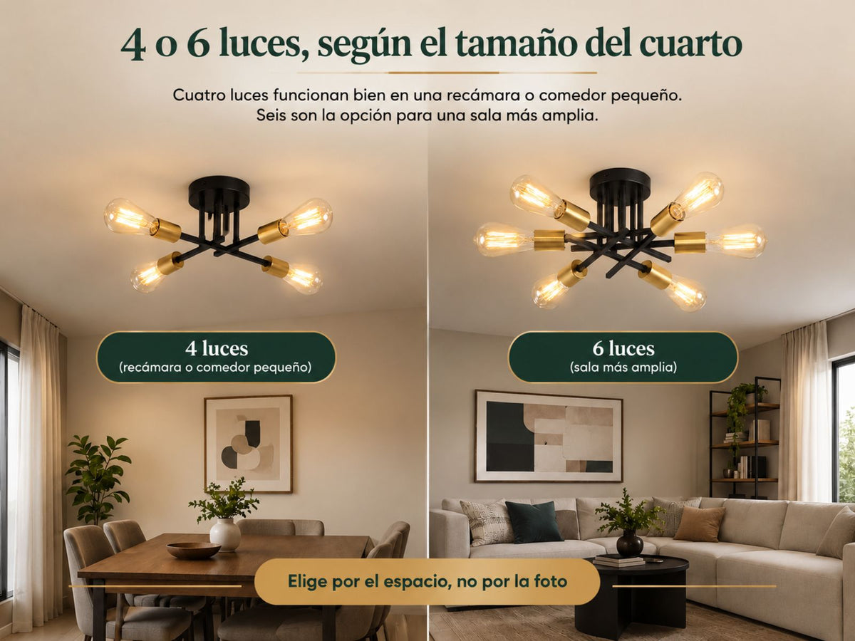 Cuatro o seis luces.