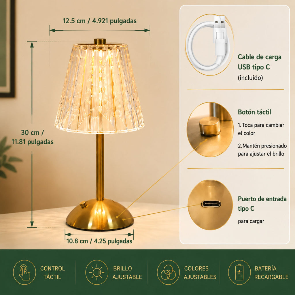 Lámpara de Mesa y Buró Dalia