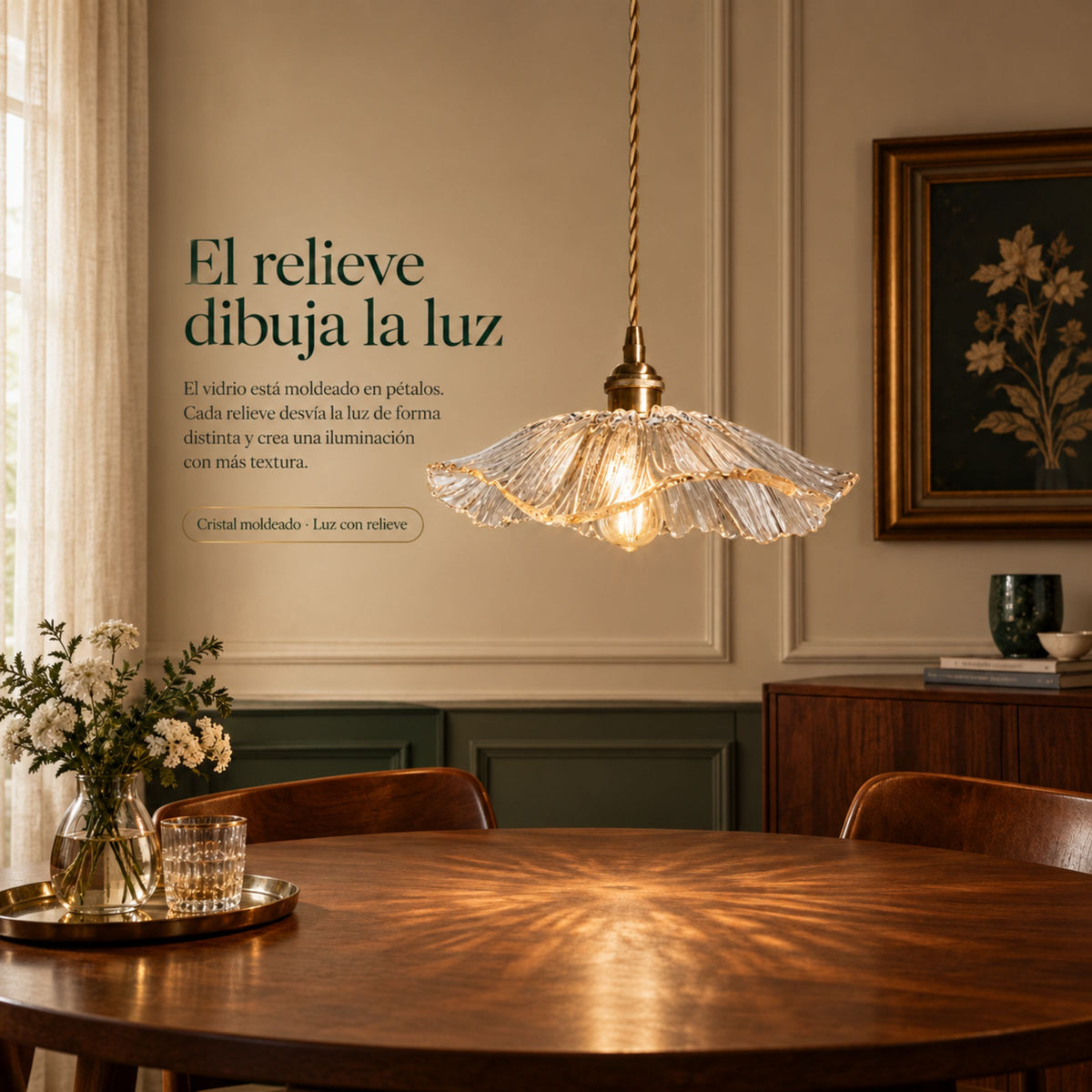 Lámpara Colgante para Comedor Flor