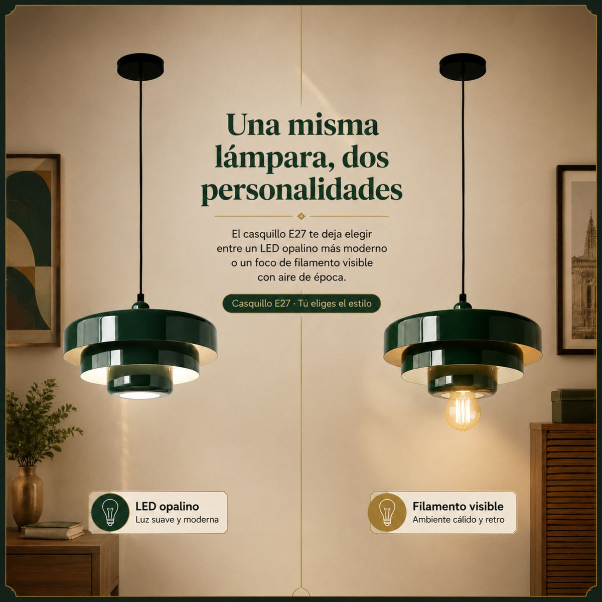 Lámpara Colgante para Comedor Bistró
