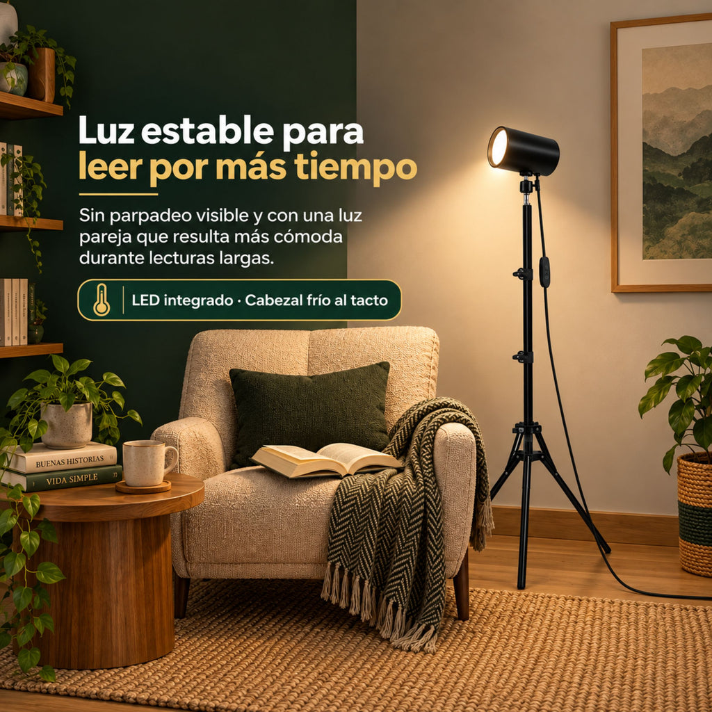 Lámpara de Piso para Sala Caña Flexible