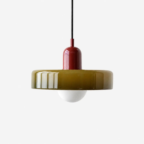 Lámpara colgante Retro en cristal soplado para comedor