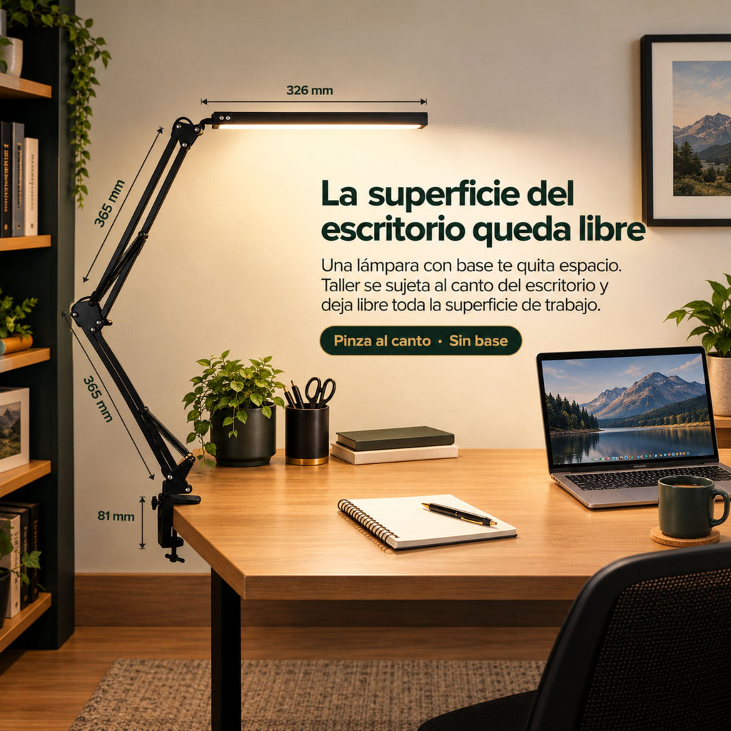 Lámpara de Escritorio LED Taller con Pinza