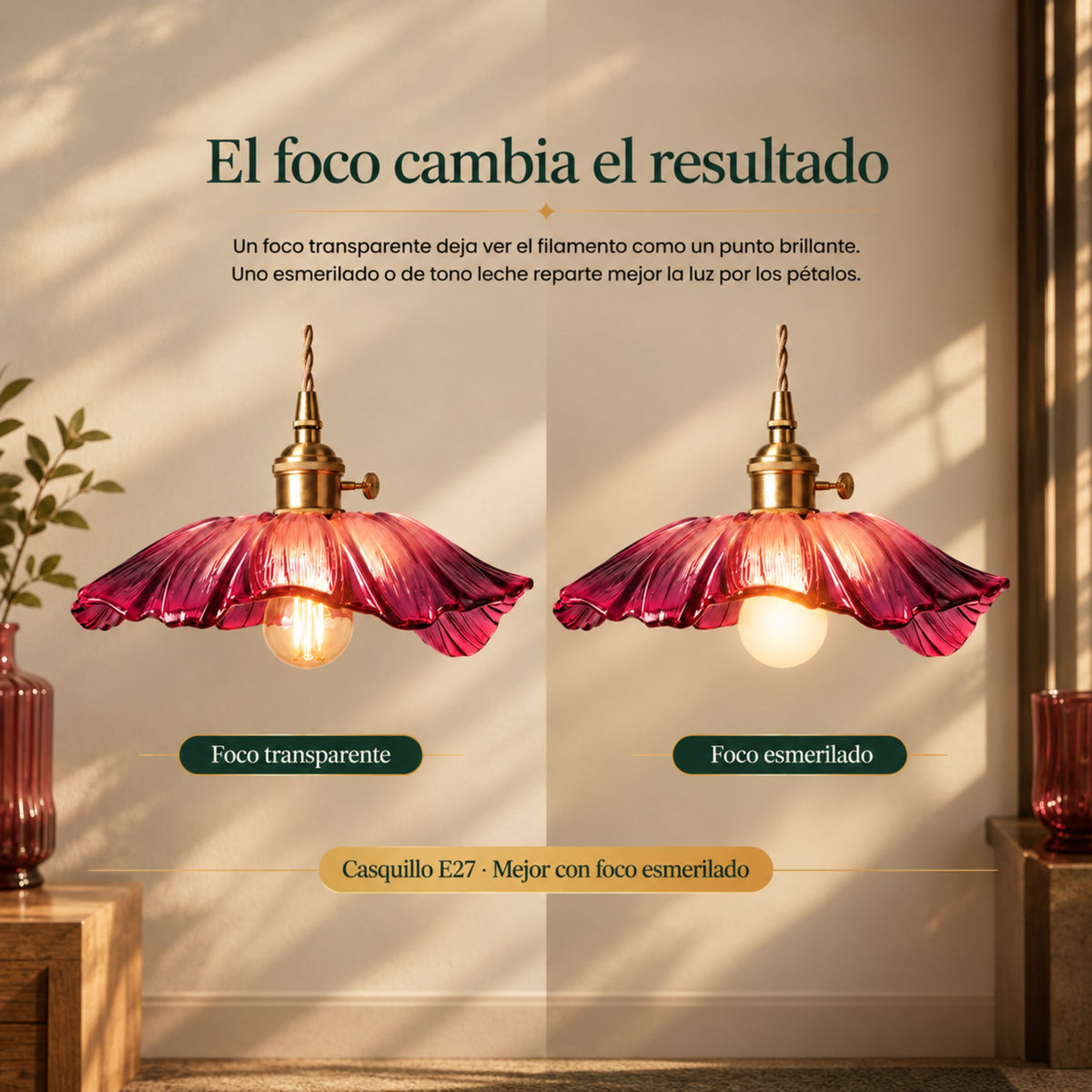 Lámpara Colgante para Comedor Flor