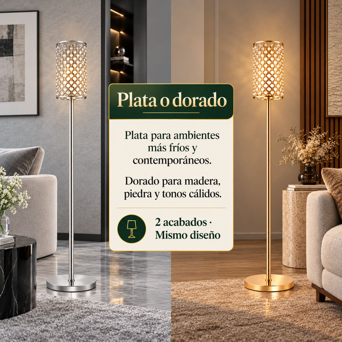 Lámpara de Piso para Sala Prisma