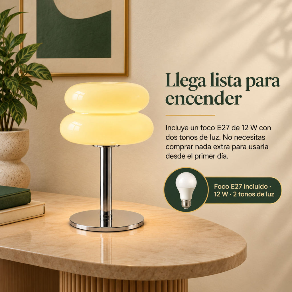 Lámpara de Mesa y Buró de Noche Merengue
