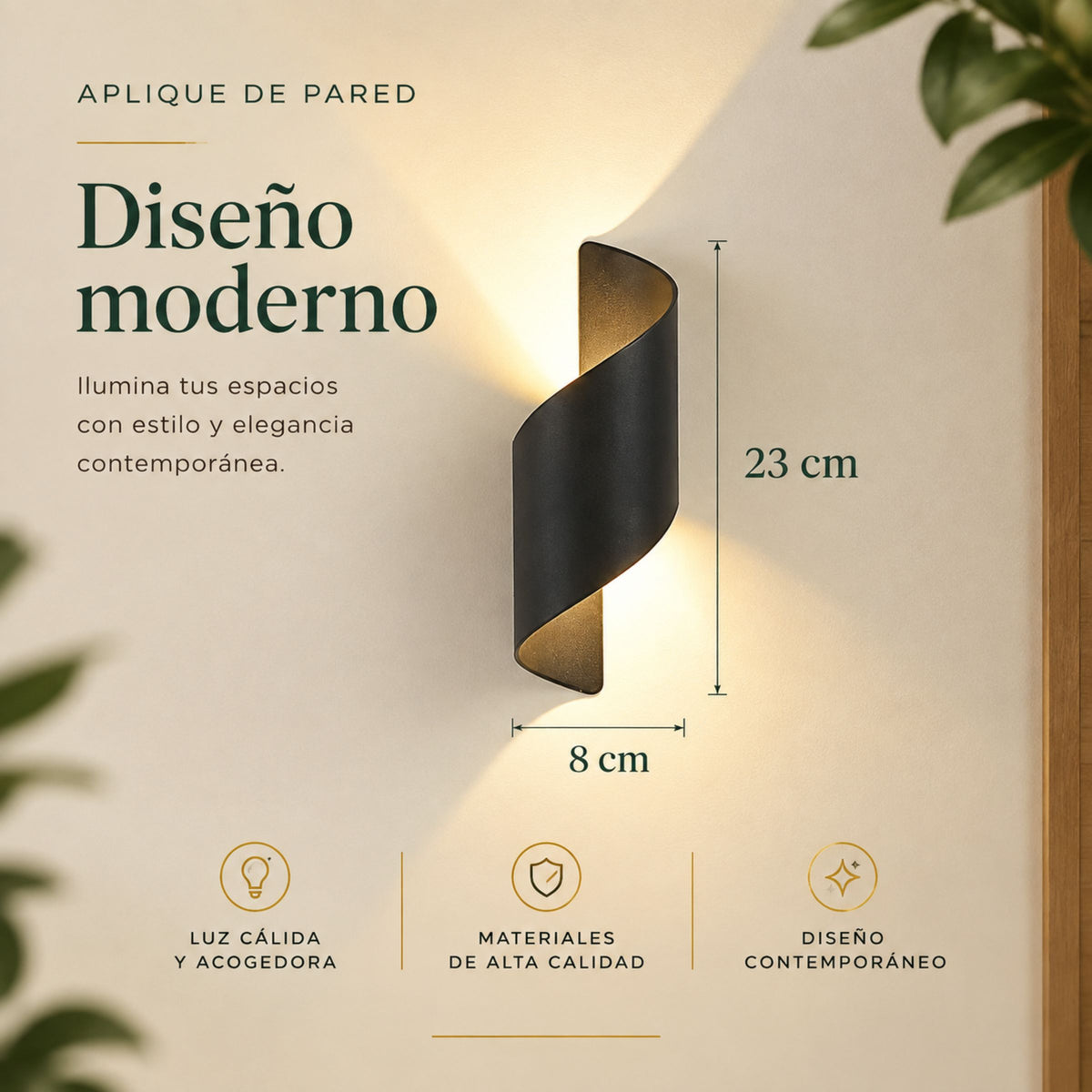 Lámpara de Pared Marea Exterior IP65
