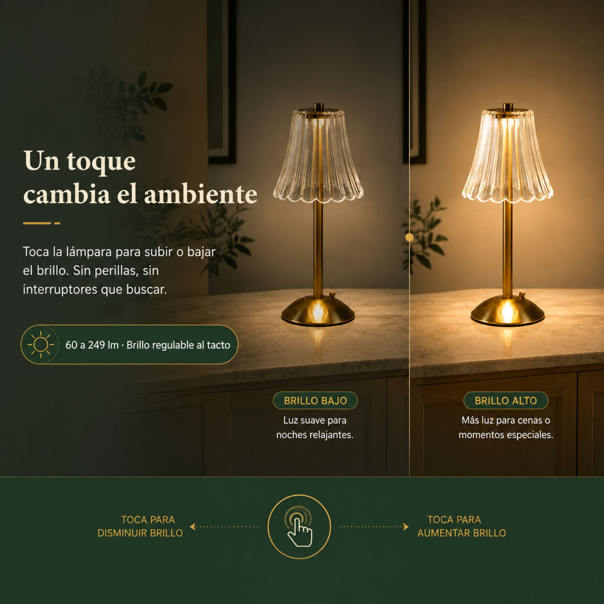 Lámpara de Mesa y Buró Dalia
