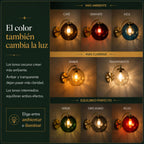 Lámpara de Pared Ámbar en Cristal Tintado