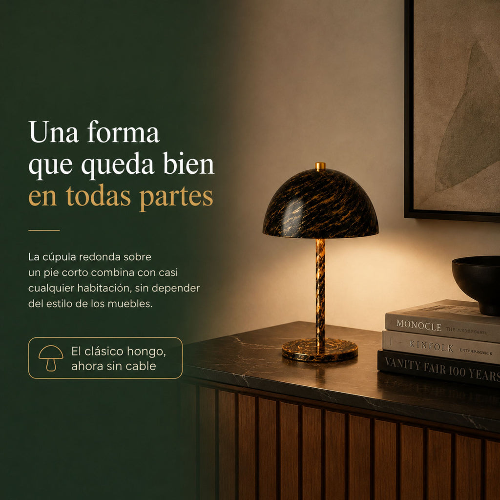 Lámpara de Mesa y Buró Hongo Portátil