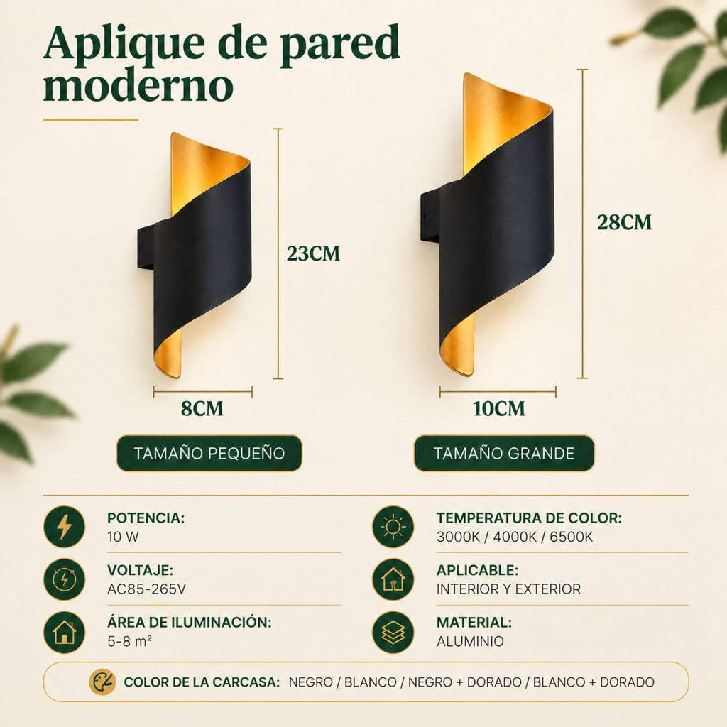Lámpara de Pared Marea Exterior IP65