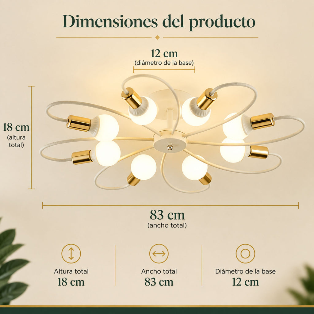 Lámpara de Techo Moderna Molécula de 6 u 8 Luces
