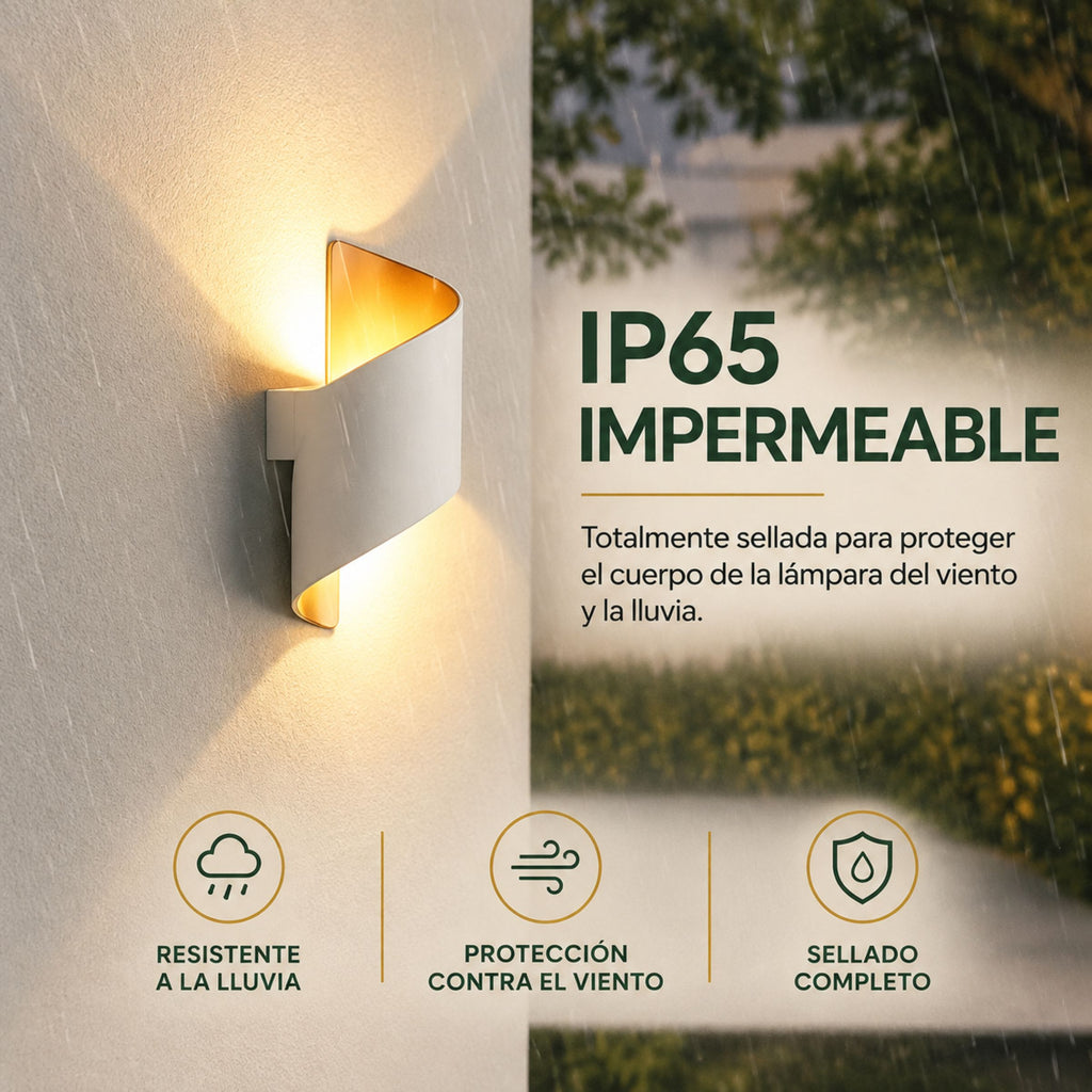 Lámpara de Pared Marea Exterior IP65