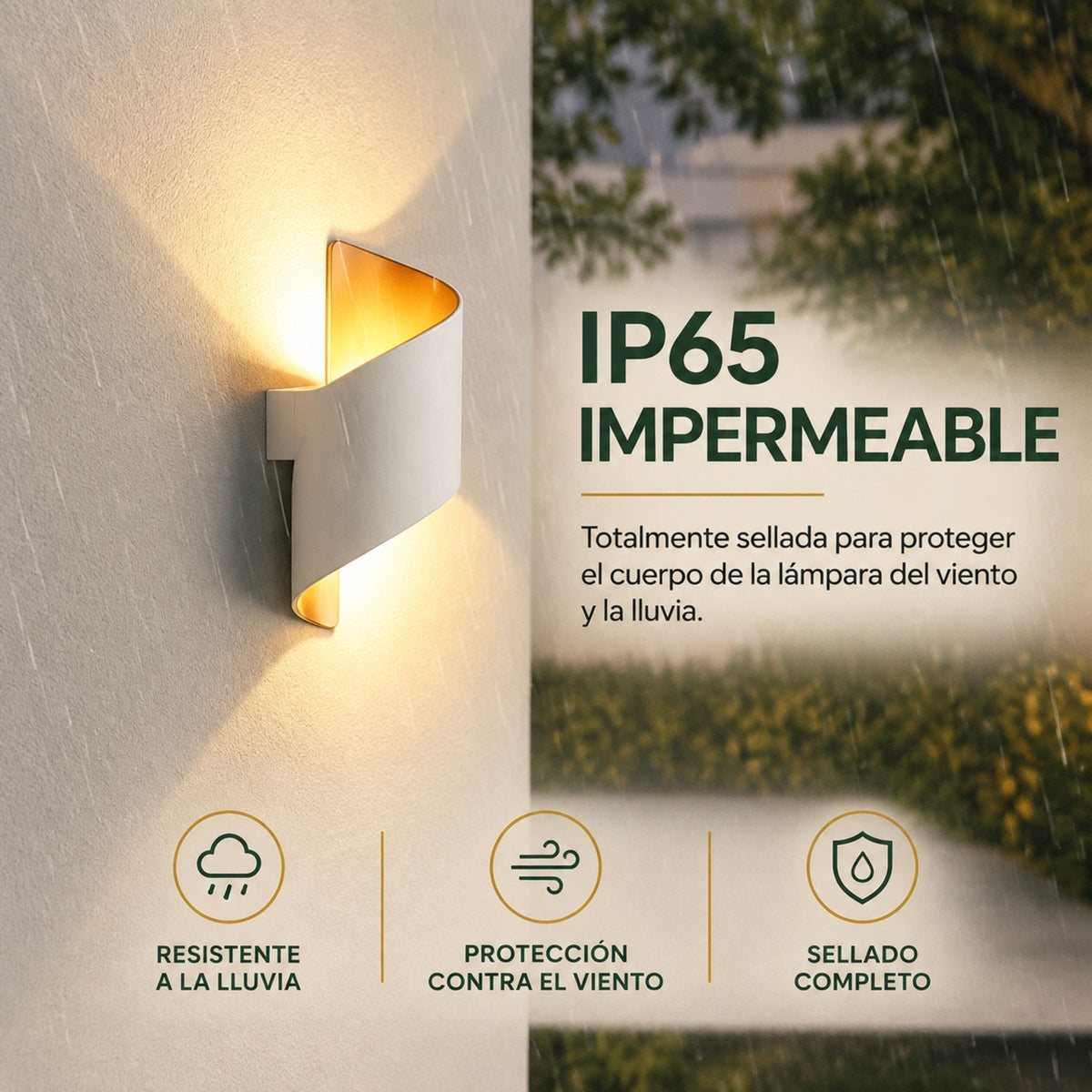 Lámpara de Pared Marea Exterior IP65