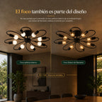 Lámpara de Techo Moderna Molécula de 6 u 8 Luces