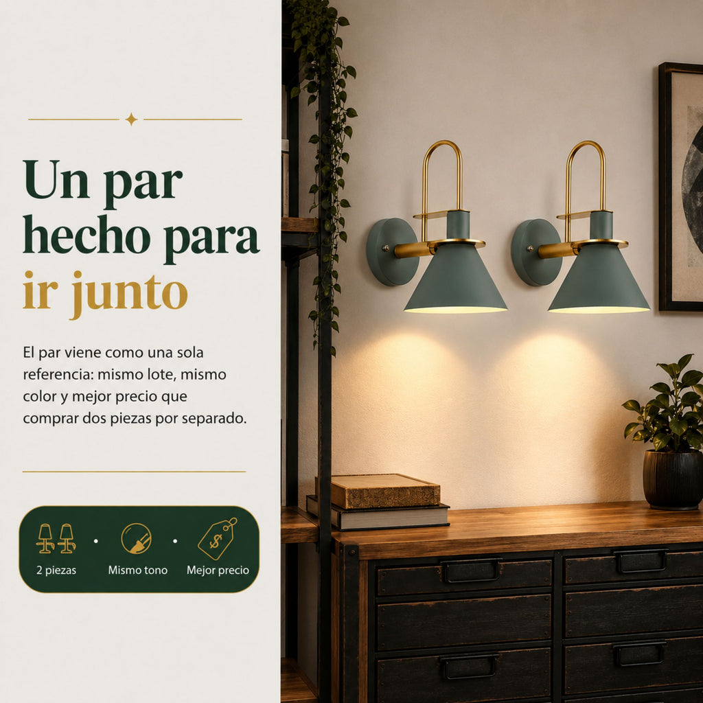 Lámpara de Pared Trazo en Hierro Pintado