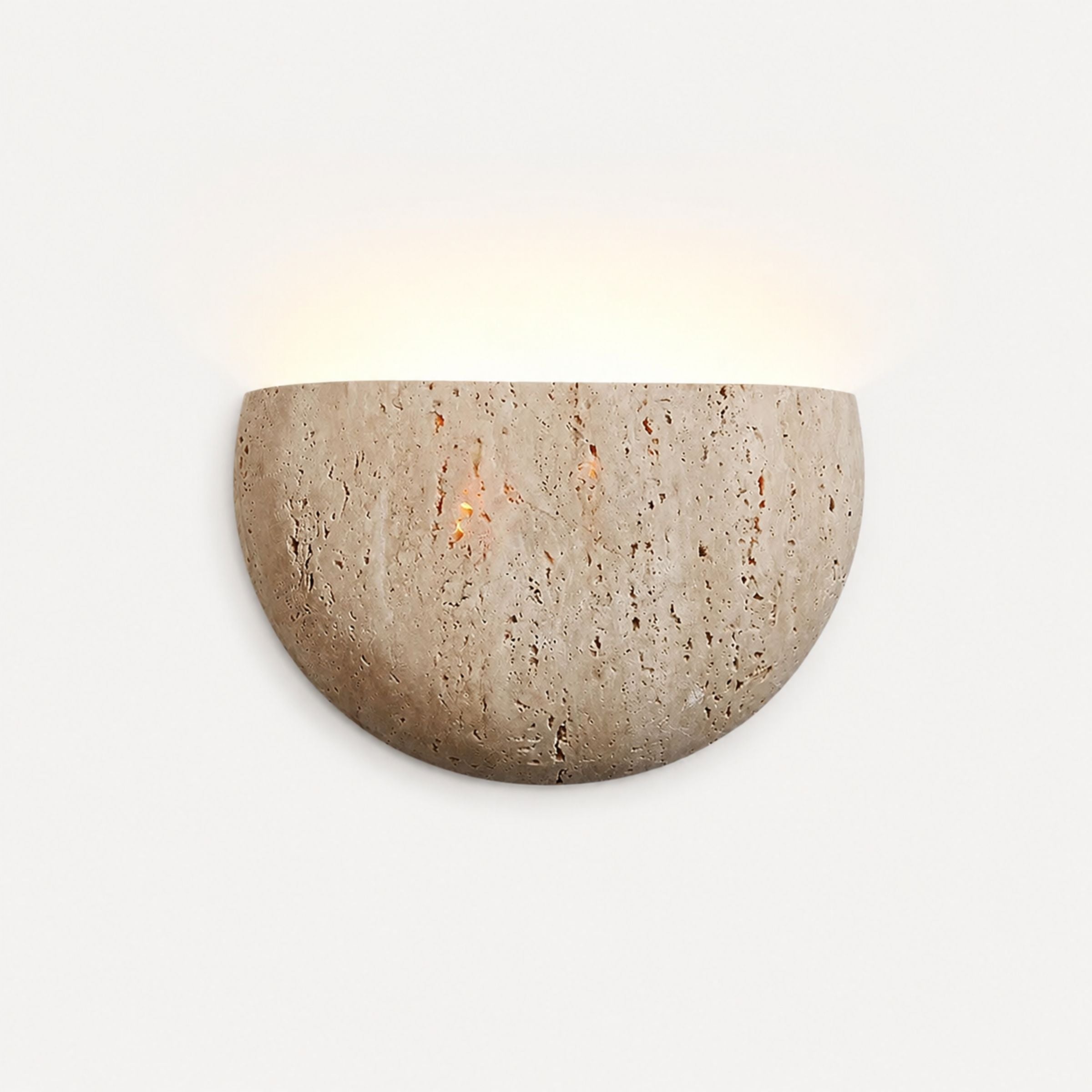 Lámpara de pared Cantera en piedra natural beige para sala