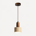 Lámpara colgante Gota en piedra natural beige para comedor