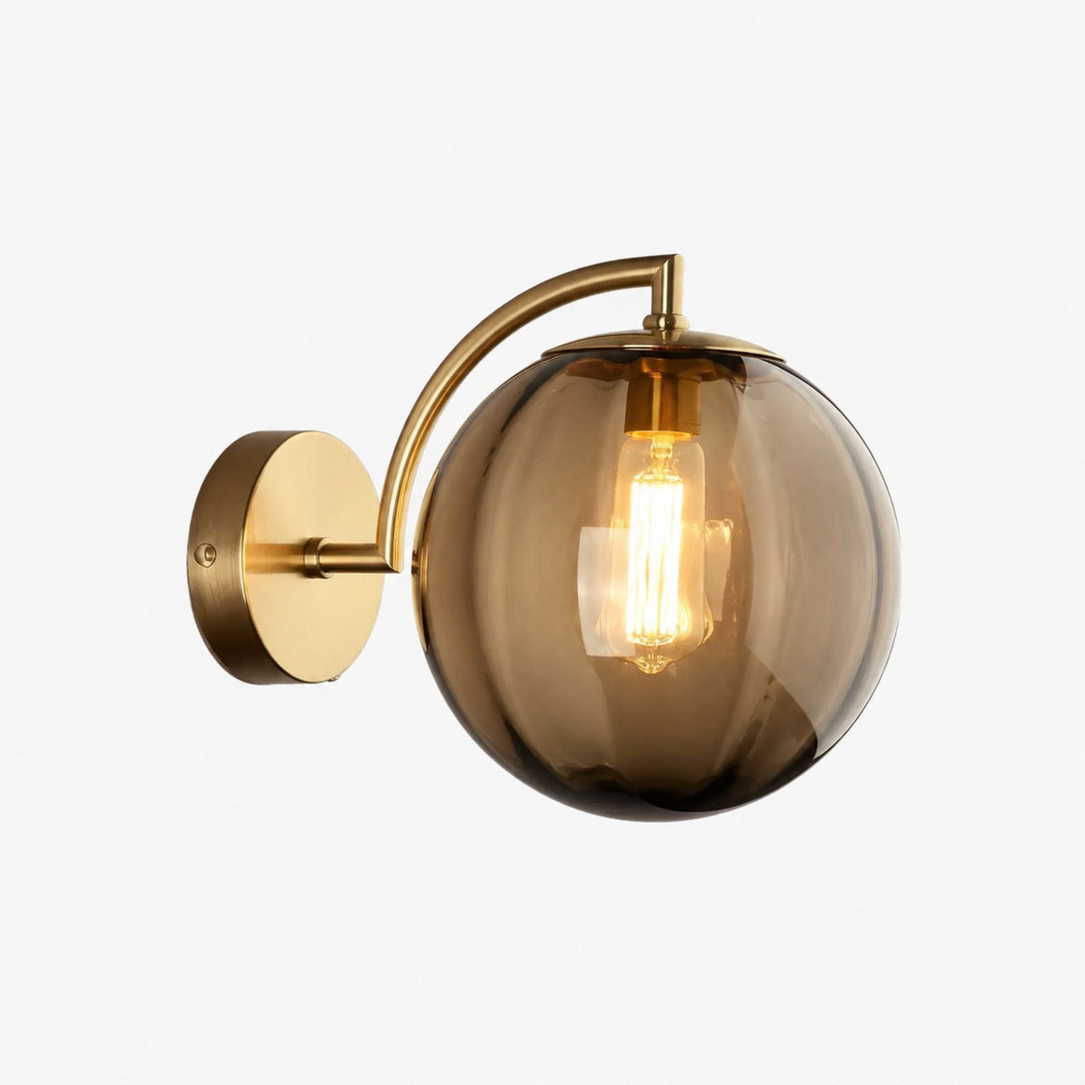 Lámpara de Pared Ámbar en Cristal Tintado