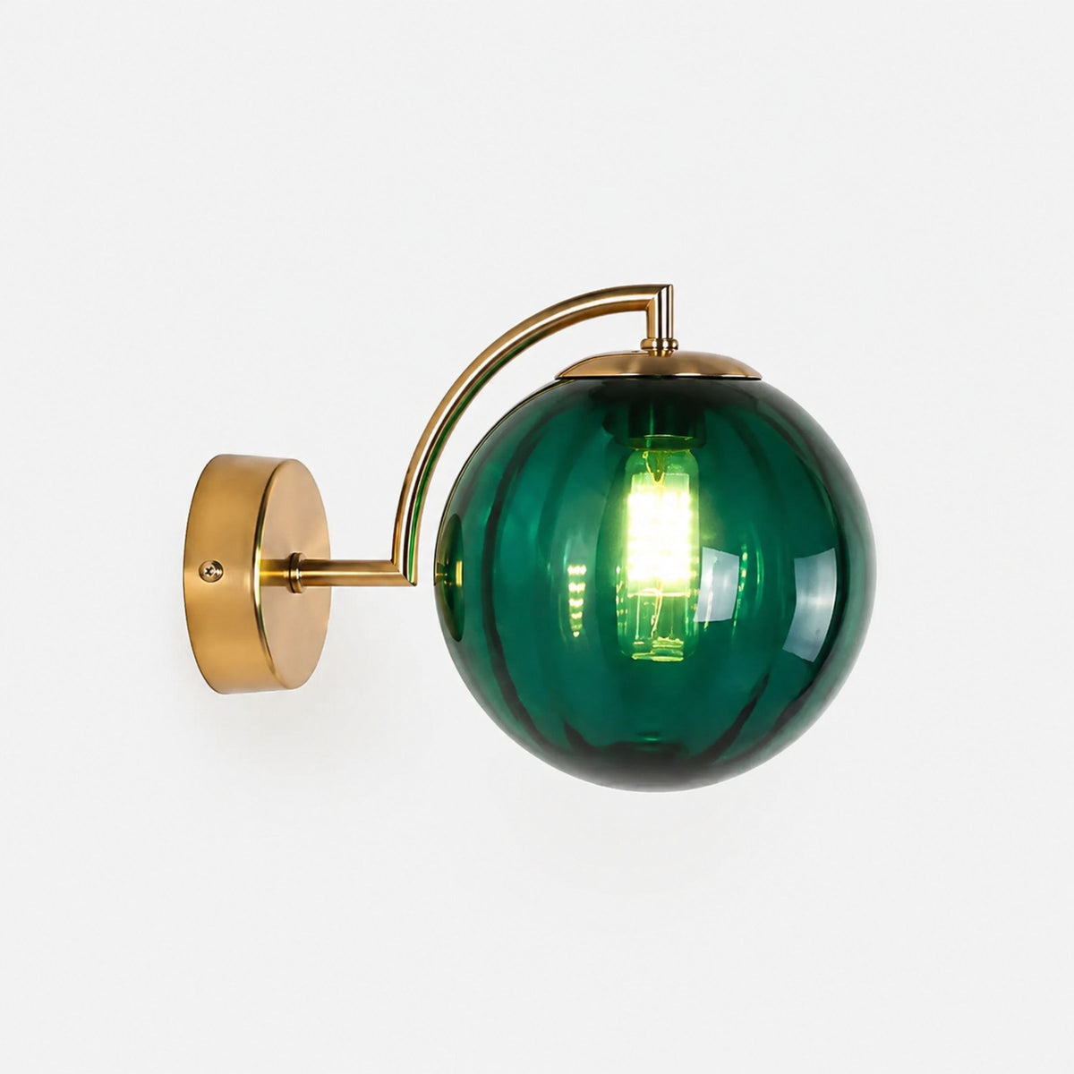 Lámpara de Pared Ámbar en Cristal Tintado