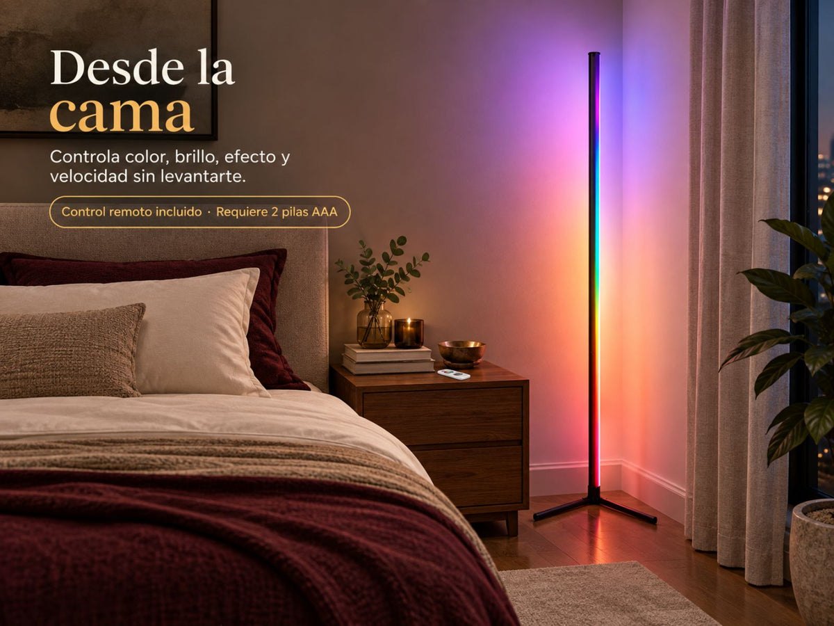 Desde la cama.