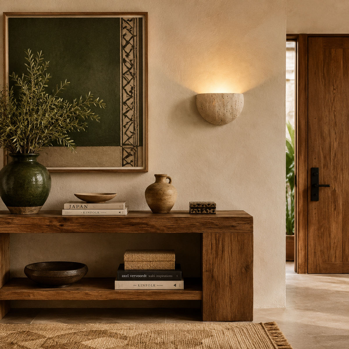 Lámpara de pared Cantera, detalle de la piedra natural