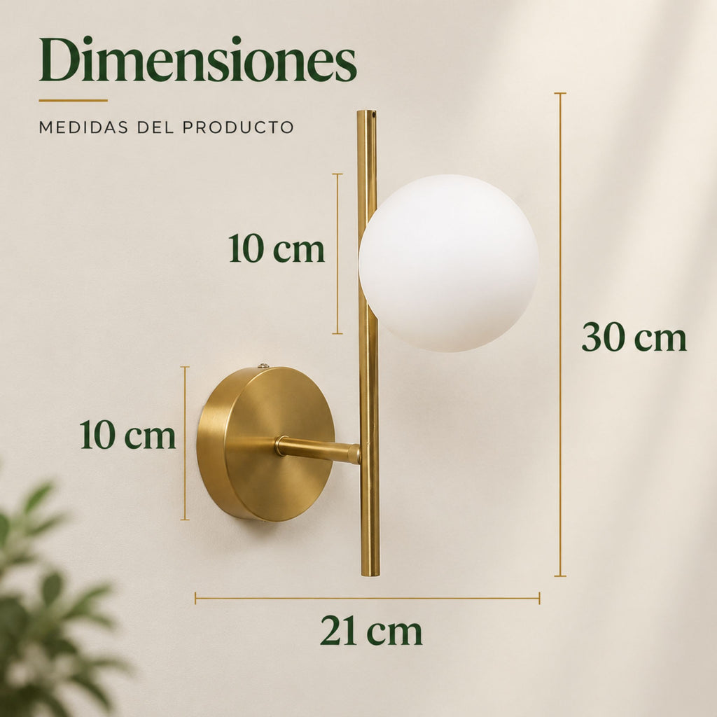 Lámpara de Pared Estrella en Cristal Opalino