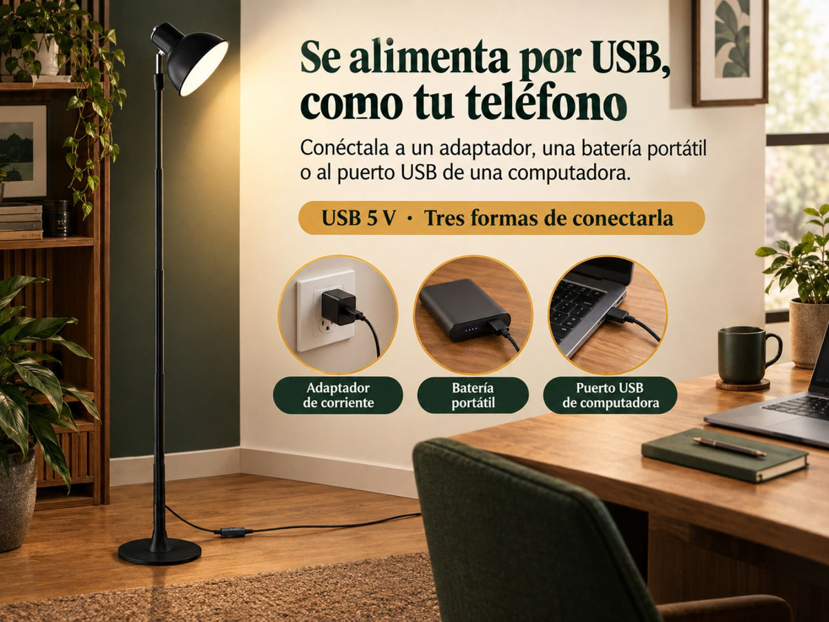 Se alimenta por USB.