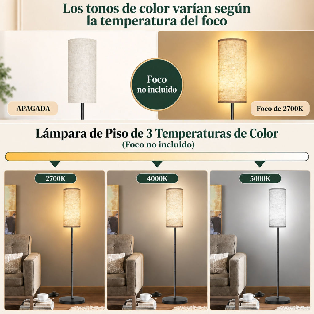 Lámpara de Piso para Sala Sereno