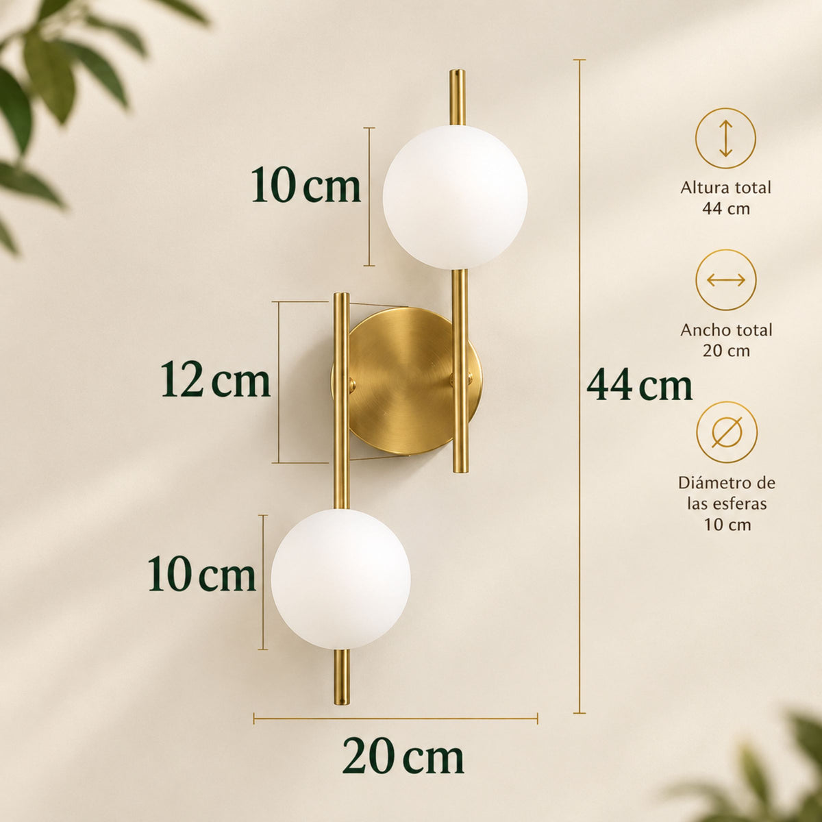 Lámpara de Pared Estrella en Cristal Opalino