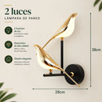 Lámpara de Pared Céfiro en Metal Dorado