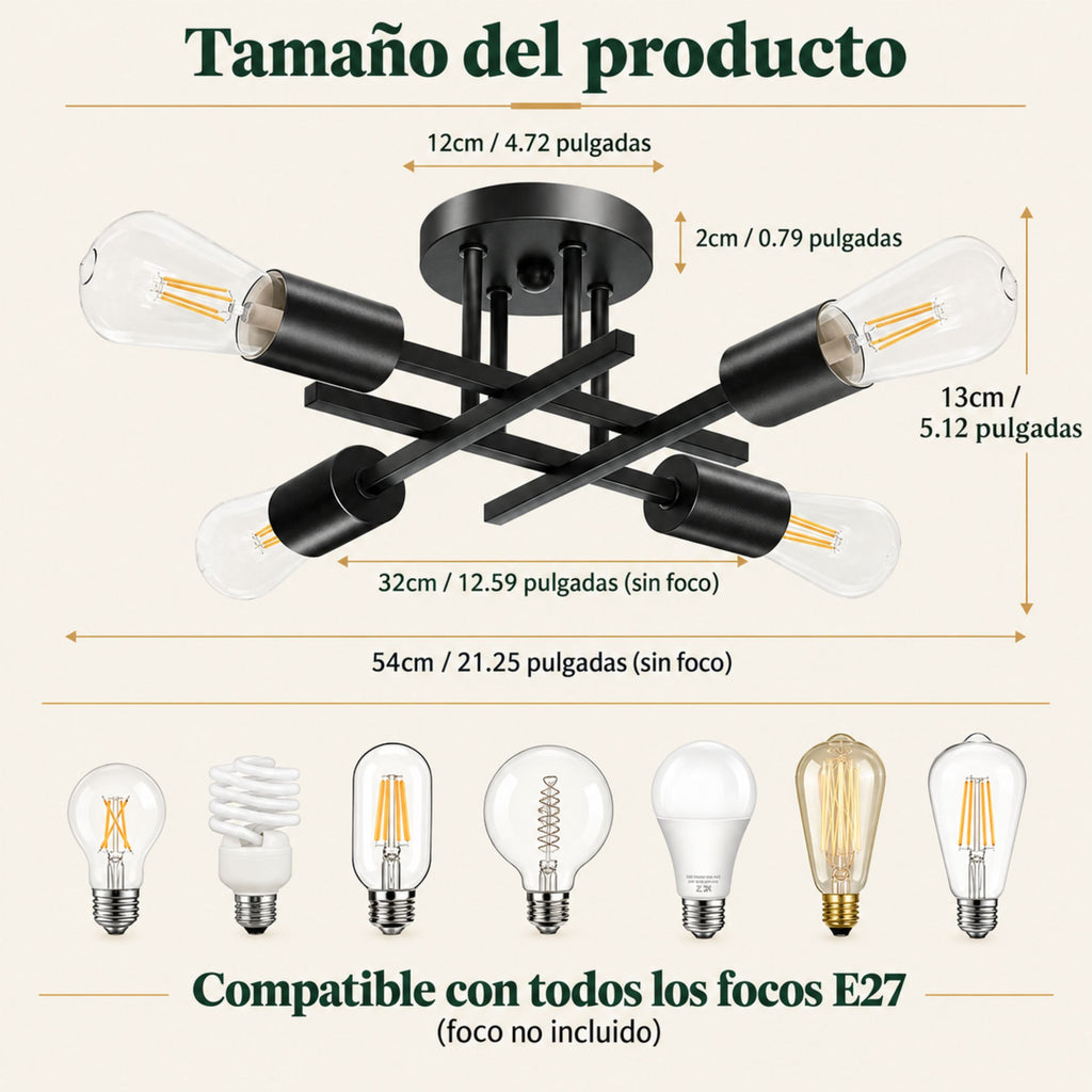 Lámpara de Techo Moderna Sputnik