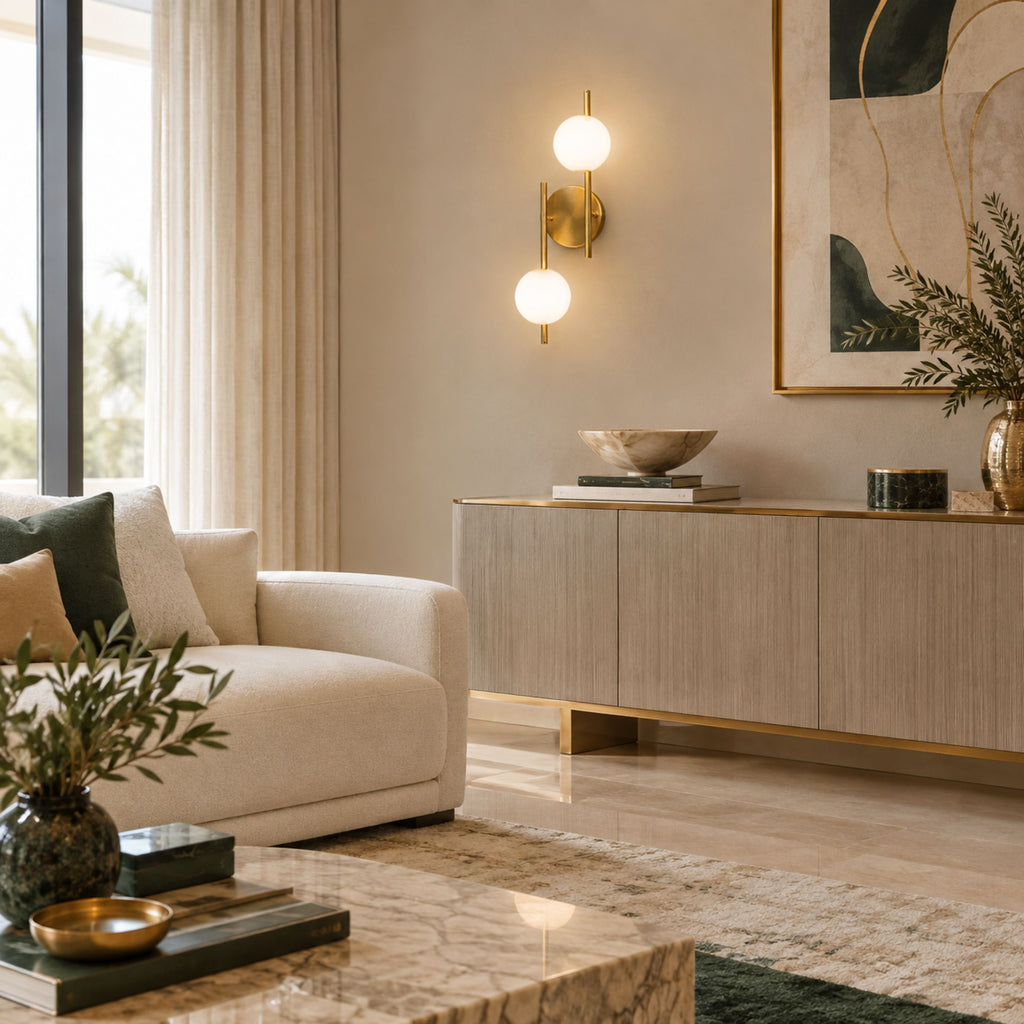 Lámpara de pared Estrella en cristal opalino blanco y hierro dorado