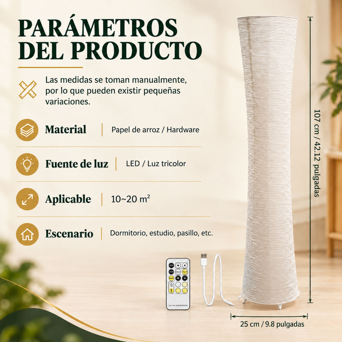 Lámpara de Piso para Sala Linterna