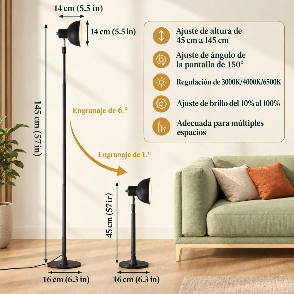 Lámpara de Piso para Sala Tallo