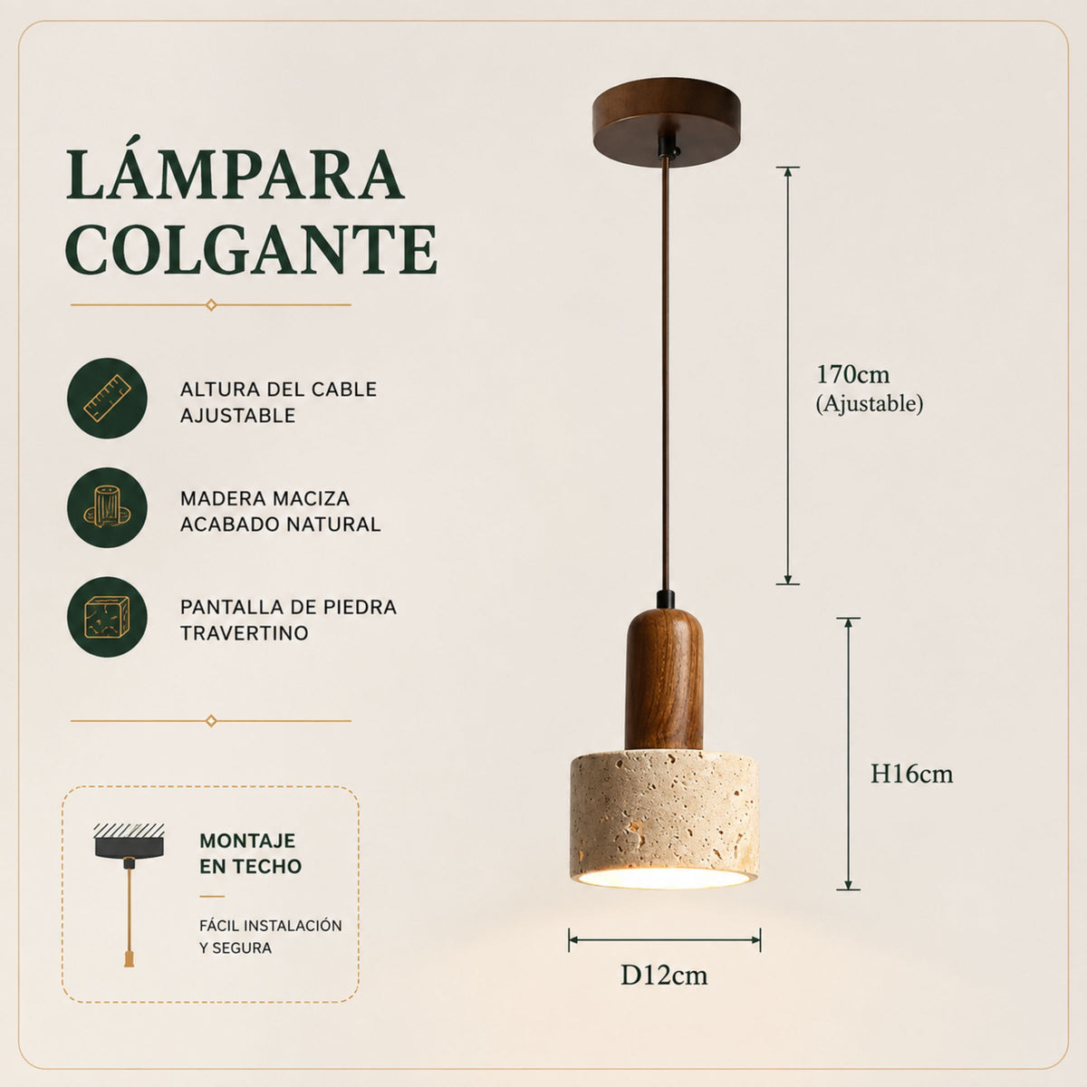Lámpara Colgante para Comedor Gota