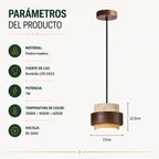 Lámpara Colgante para Comedor Nogal