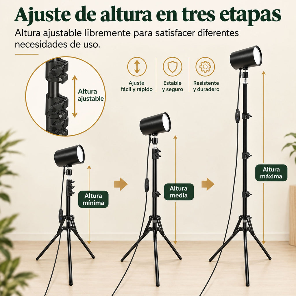 Lámpara de Piso para Sala Caña Flexible