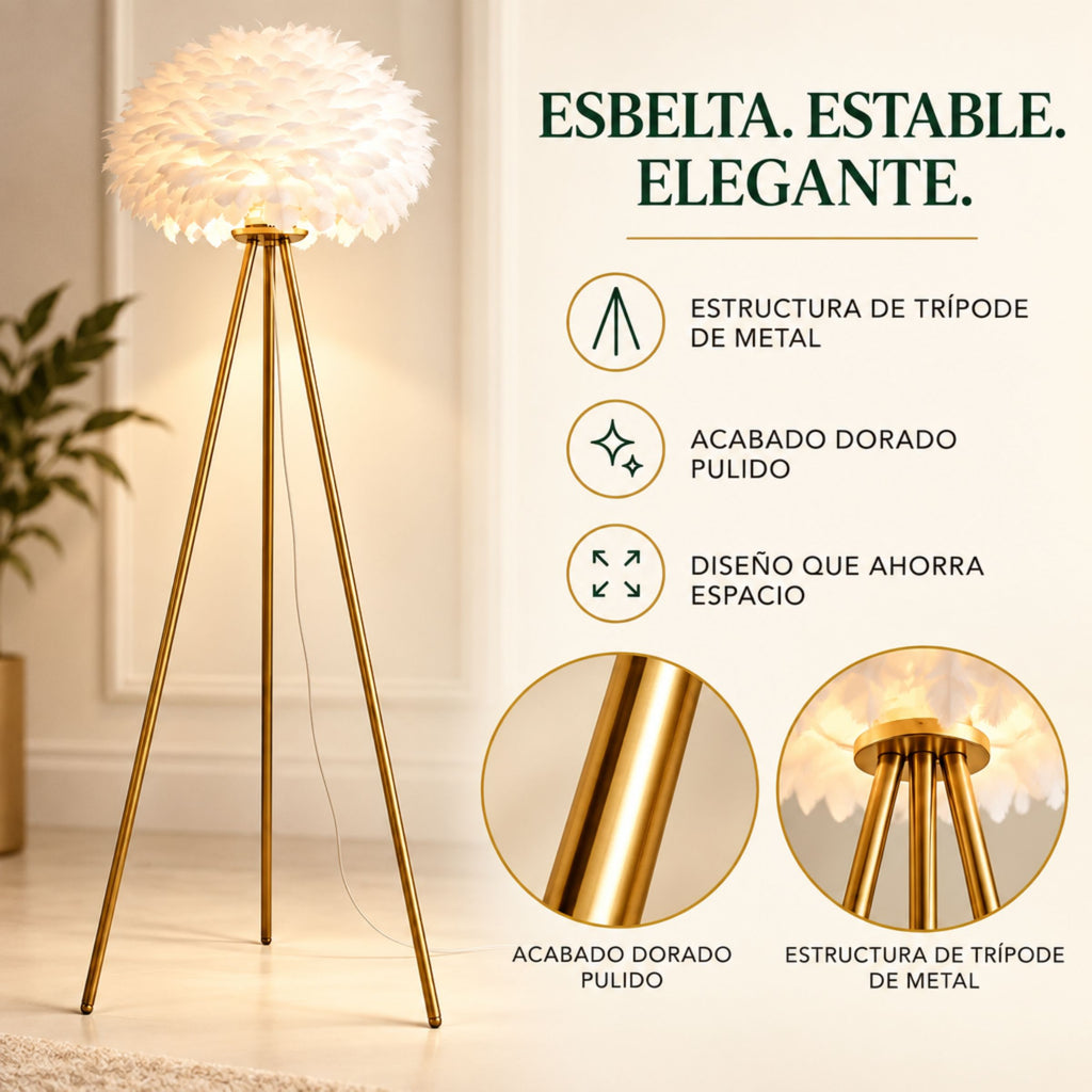 Lámpara de Piso para Sala Trípode
