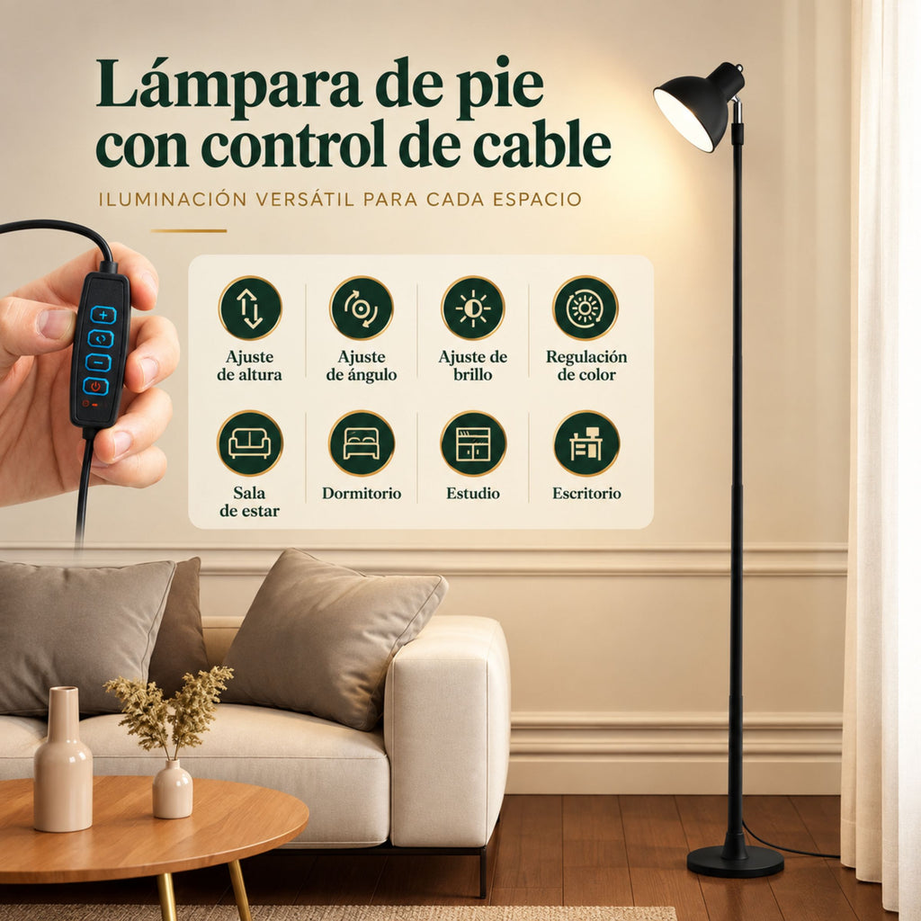 Lámpara de Piso para Sala Tallo