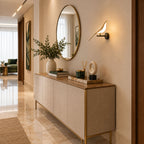 Lámpara de pared Céfiro en aluminio dorado de estilo art déco