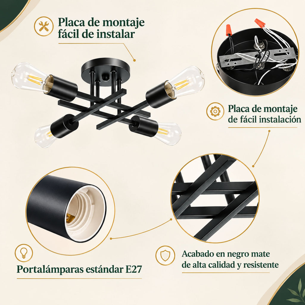 Lámpara de Techo Moderna Sputnik
