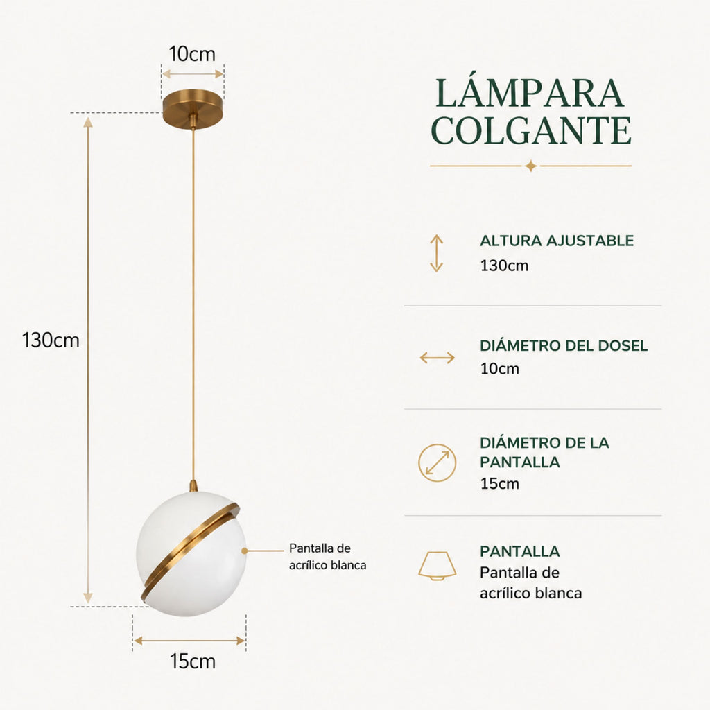 Lámpara Colgante para Cocina Esfera