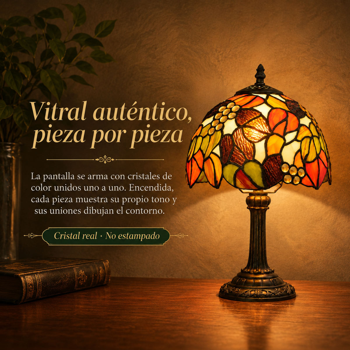 Lámpara de Mesa y Buró Arce Tiffany