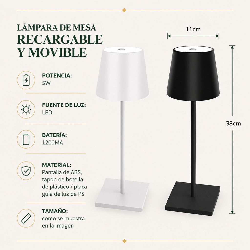 Lámpara de Mesa y Buró Nómada