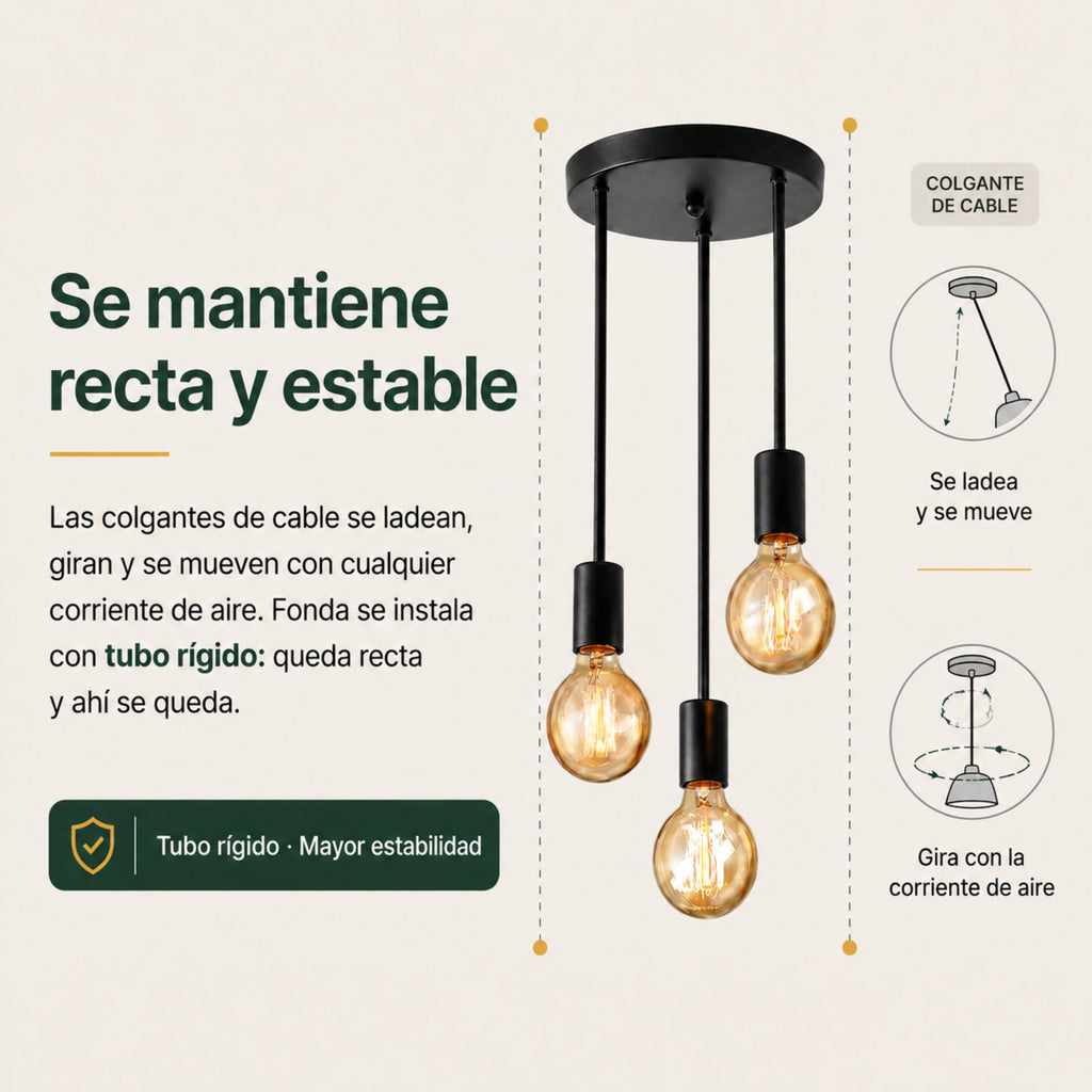 Lámpara Colgante Industrial Fonda