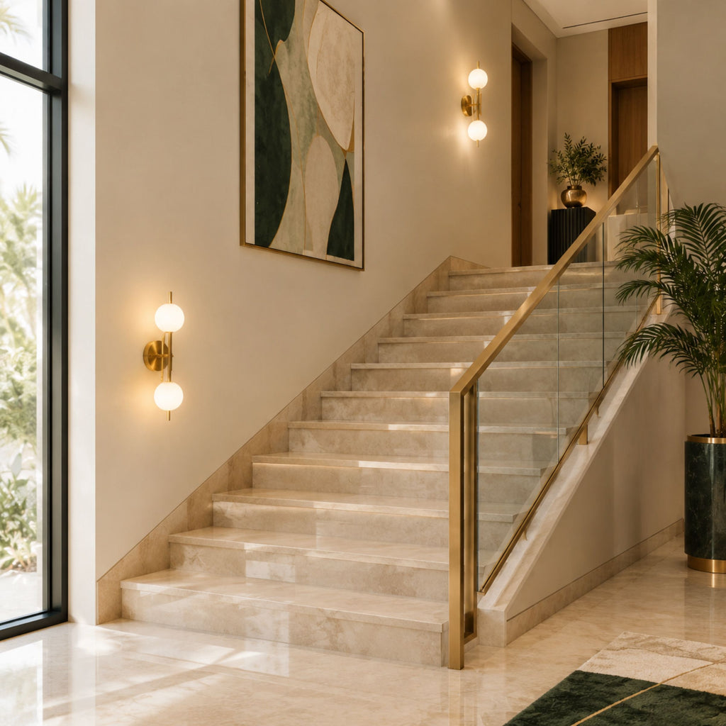Lámpara de pared Estrella, detalle del cristal opalino