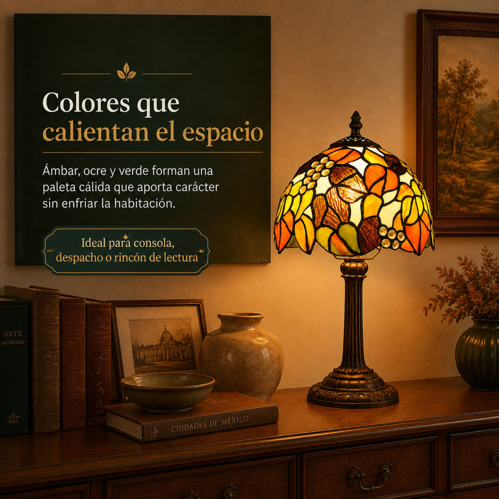 Lámpara de Mesa y Buró Arce Tiffany