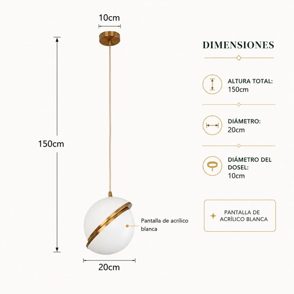 Lámpara Colgante para Cocina Esfera